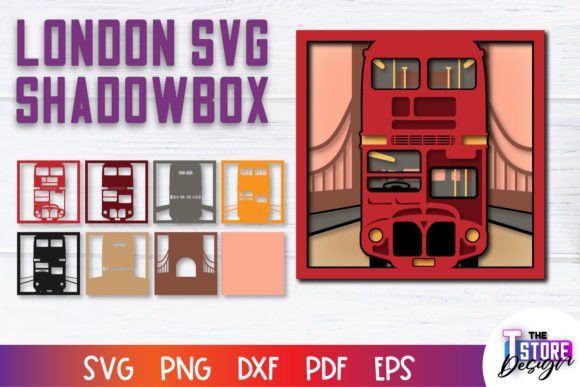 3D Layered London SVG Paper Cut File