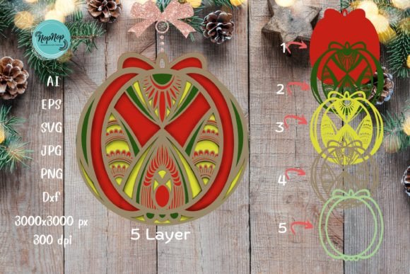 3D SVG Christmas Ornament Review