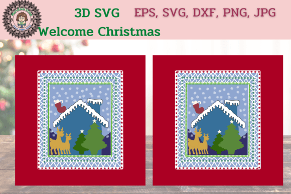 3D SVG Welcome Christmas
