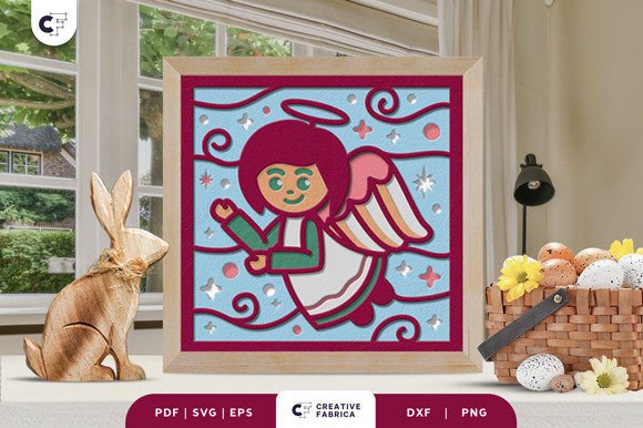 Angels 3D SVG Easter Design