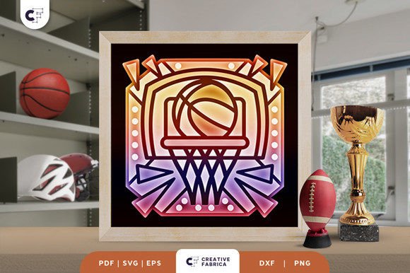 Basketball Ring 3D SVG for Lifestyle And Hobbies