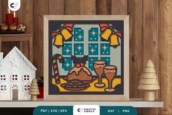 Christmas Cookies 3D SVG Shadow Box Papercut