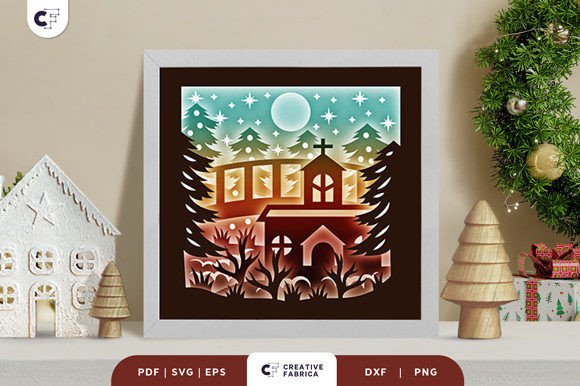 Christmas Forest 3D SVG Design
