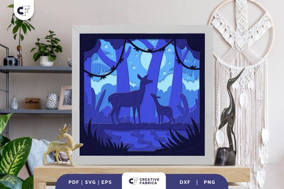 Deer Mom and Baby 3D SVG for Animal-Themed Design