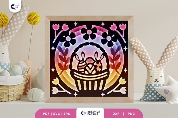 Easter Basket 3D SVG Design