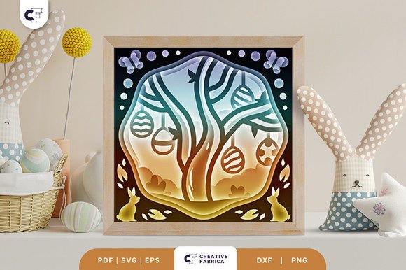 Easter Egg Tree 3D SVG Design