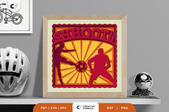 Football Shooting 3D SVG for Lifestyle And Hobbies