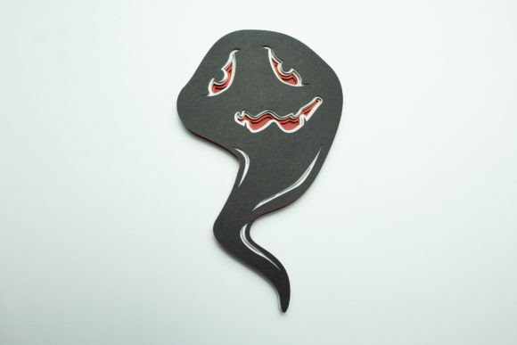 Ghost Layered Design 3D SVG Halloween