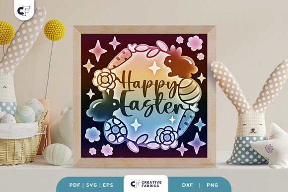 Happy Easter 3D Shadow Box