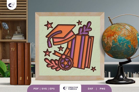 Happy Graduation 3D SVG Paper Cut