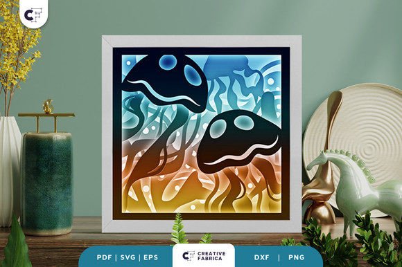 Jellyfish Underwater 3D SVG