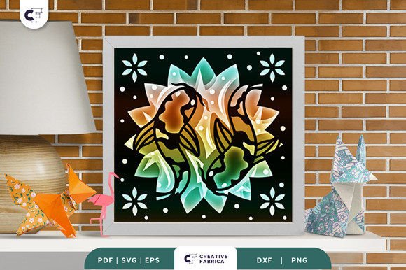 Koi Fish 3D SVG for Countries And Travel