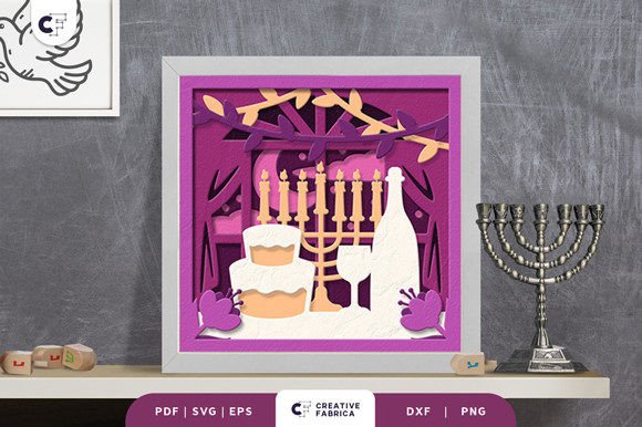 Menorah in the Window 3D SVG