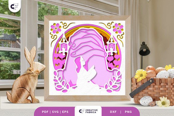 People Praying 3D SVG for Easter Projects
