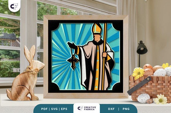 Priest 3D Layered Paper Cut for Easter SVG