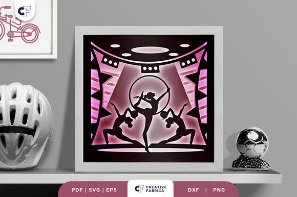Rhythmic Gymnastics 3D SVG for Lifestyle And Hobbies