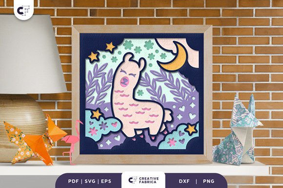 Sweet Llama 3D SVG for Baby Crafts