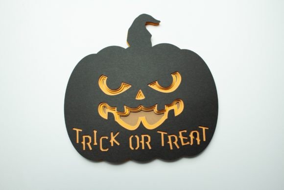Trick or Treat Pumpkin Layered Design