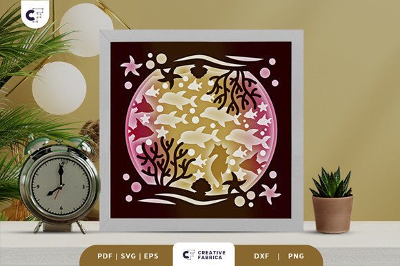 Underwater Life 3D SVG for Animal-Themed Branding